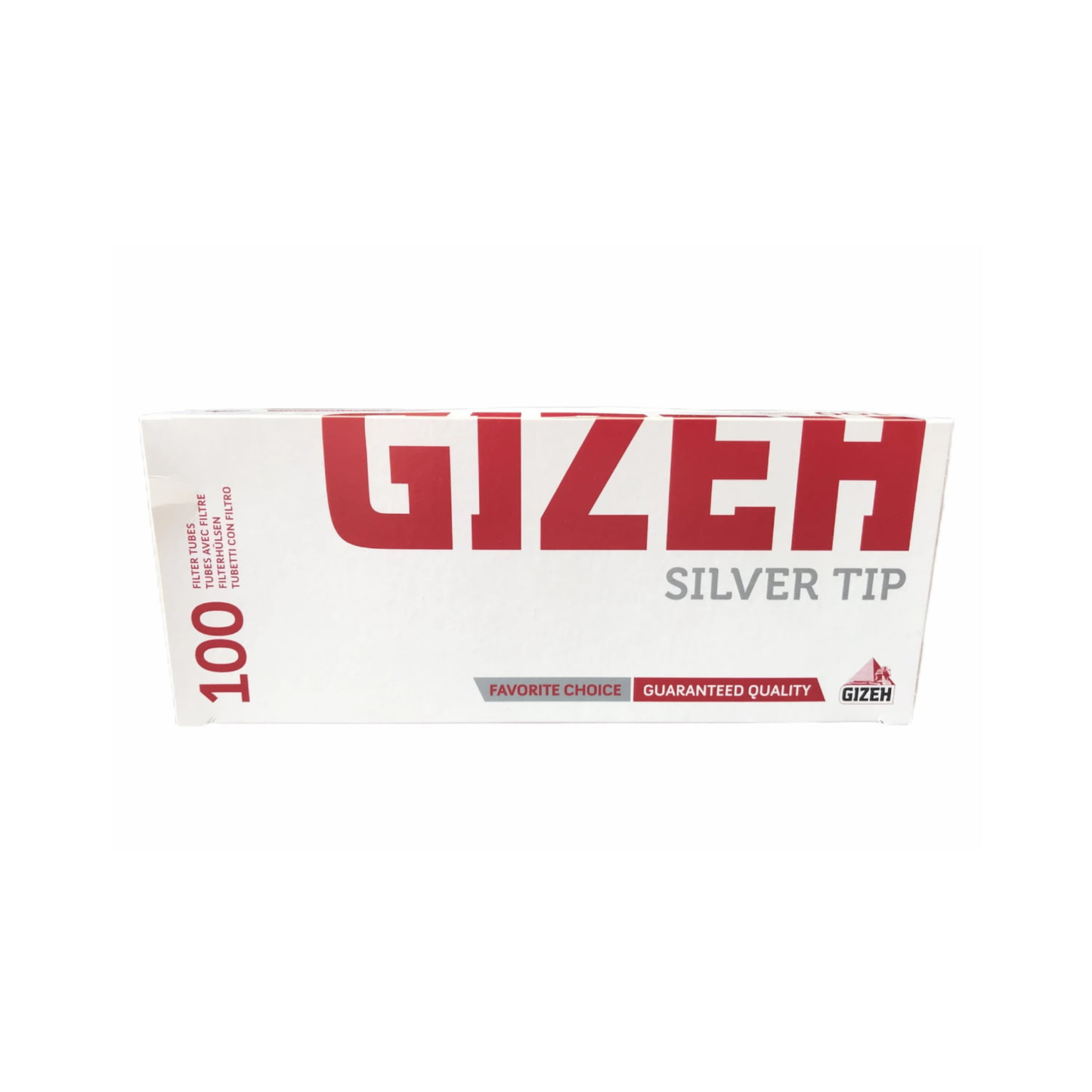 Tubo Gizeh Silver Rojo 100 unid.