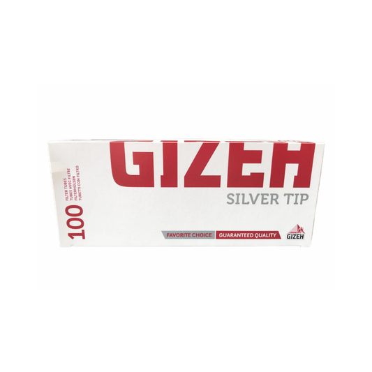 Tubo Gizeh Silver Rojo 100 unid.